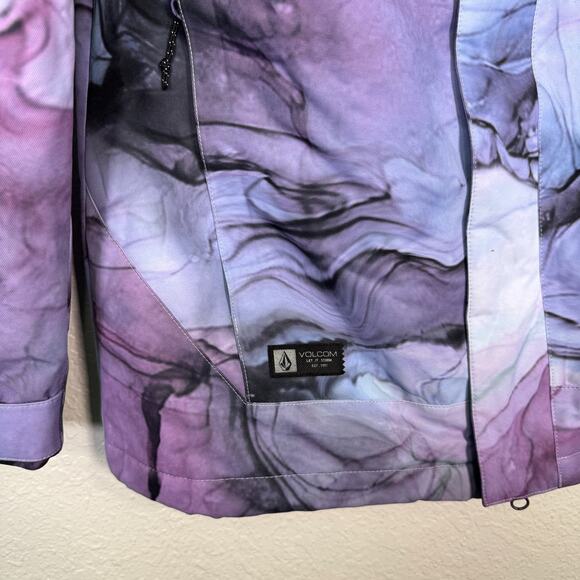 Volcom Westland Jacket Womens Medium Insulated Snowboard Ski Winter Marble NEW - Picture 9 of 13